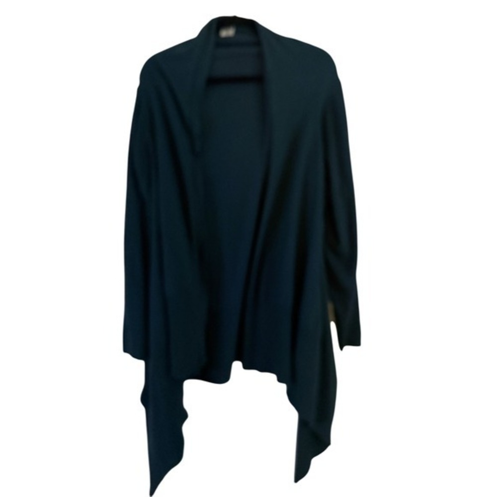 CHLOE & AMELIA Women Teal Blue Cardigan Sweater Duster Waterfall Open‎ Front  2X